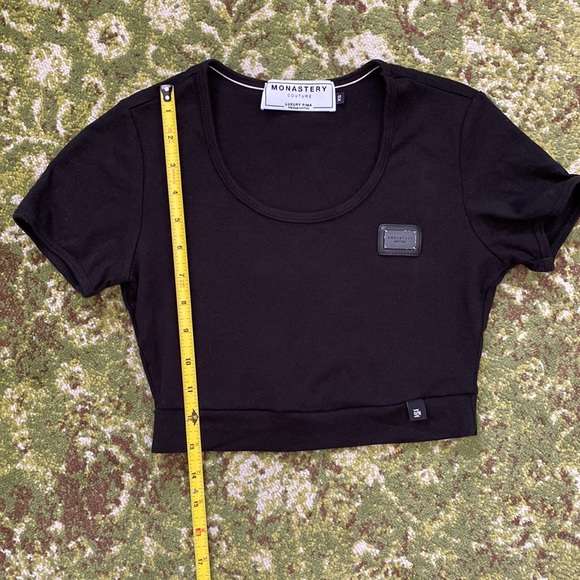 Monastery Couture Black Body-con Midriff - Picture 5 of 8